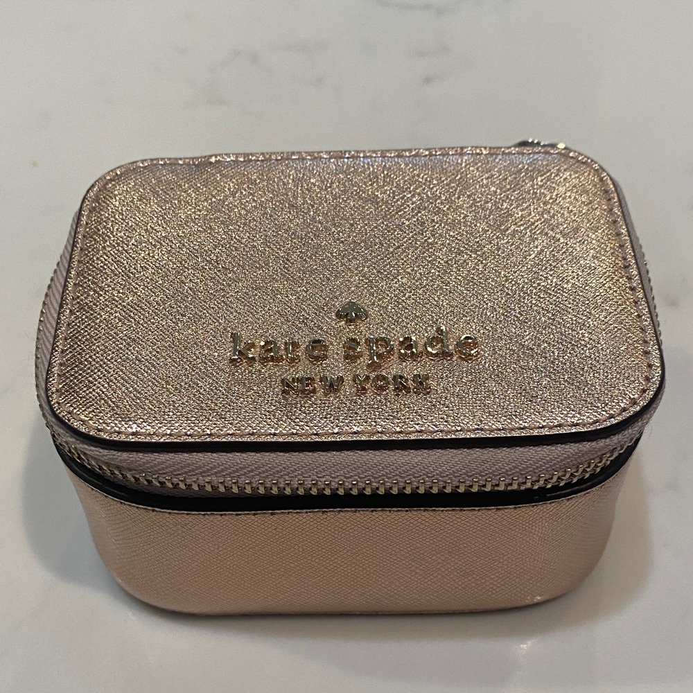 Kate Spade Metallic Gold Cosmetic Pouch